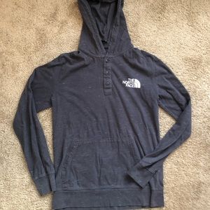 Men’s North Face Lightweight dark long sleeve hoodie